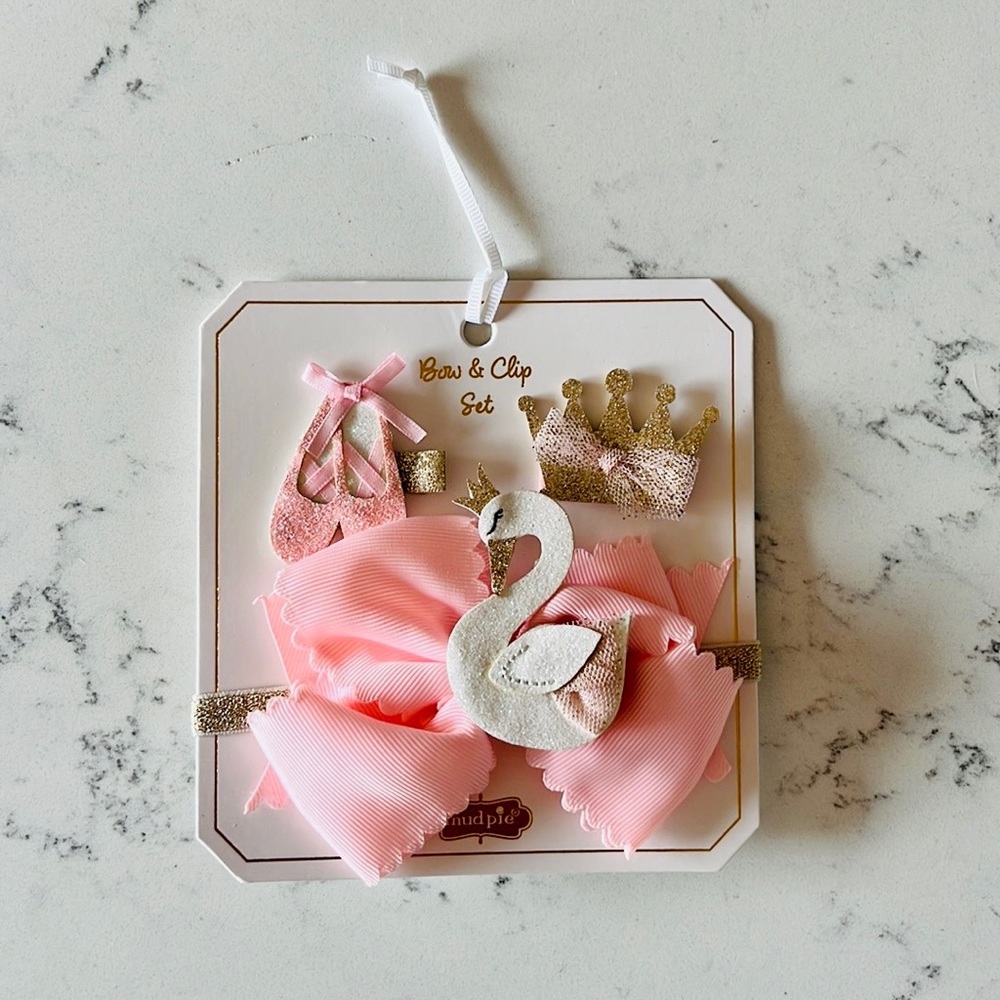 💝HP 09/28 💝Mud Pie Ballerina Swan hair accessory - Picture 2 of 10